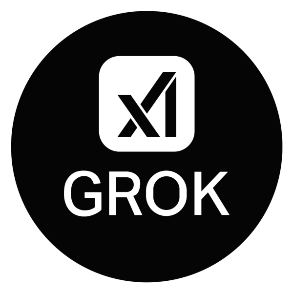 grok logo- black white hd transparent free download