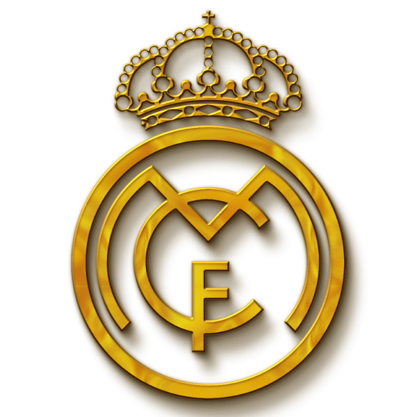 logo real madrid- gradient yellow 3d transparent free download