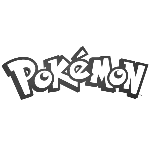 pokemon logo- black white hd transparent png free download