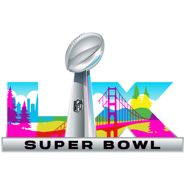 super bowl 60 logo- 2026 LX championship hd transparent free download