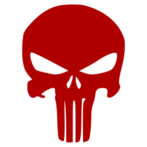 punisher logo- new hd red skull transparent free download