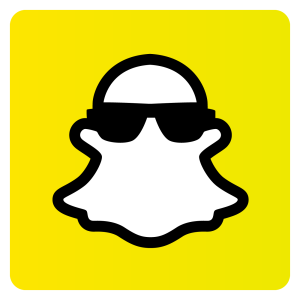New Snapchat Logo- Black glass new HD transparent background icon free download