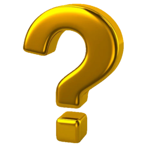question mark png- hd gold 3d transparent background mark icon free download