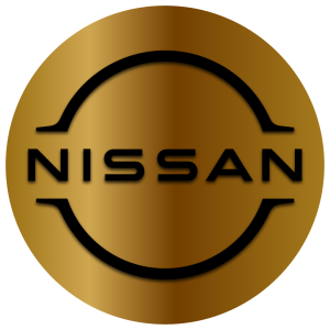 Nissan Logo-hd png file logo in golden circle free download