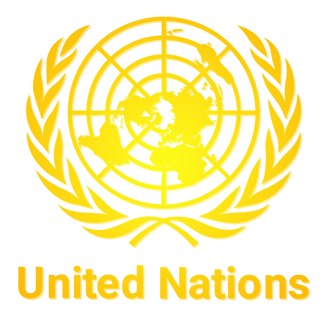 united nations logo- HD new UN transparent background yellow free download
