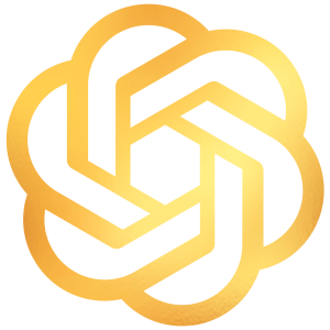 chatgpt logo- HD ai prompt gold transparent background icon free download