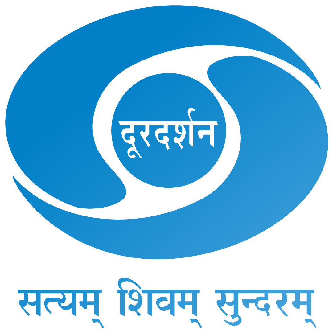doordarshan logo- HD Indian channel blue icon transparent background free download
