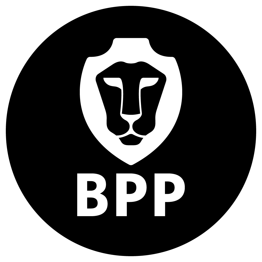 bpp university logo- England UK law university HD black and white transparent background png free download