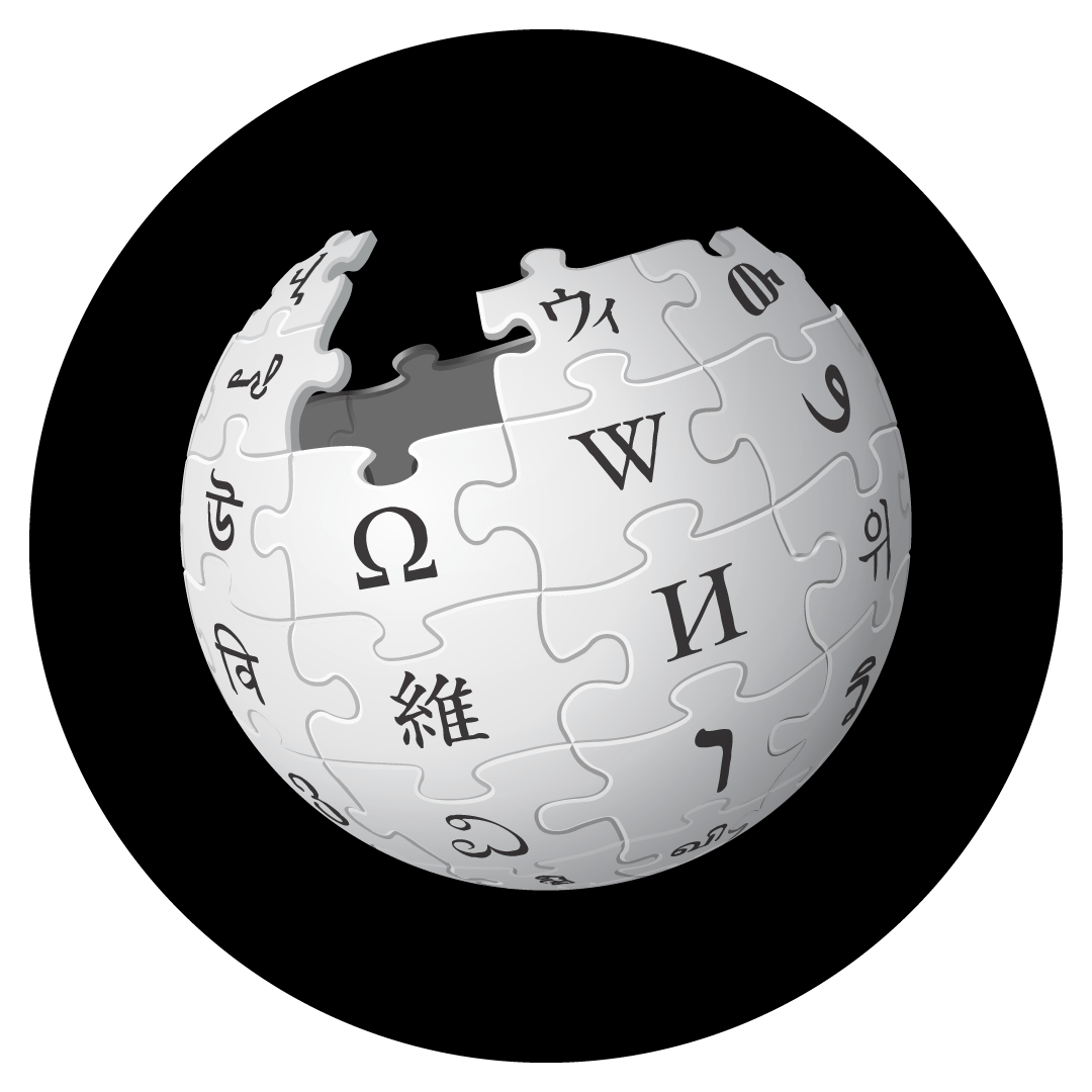 wikipedia logo- non profit organization website HD transparent background png free download