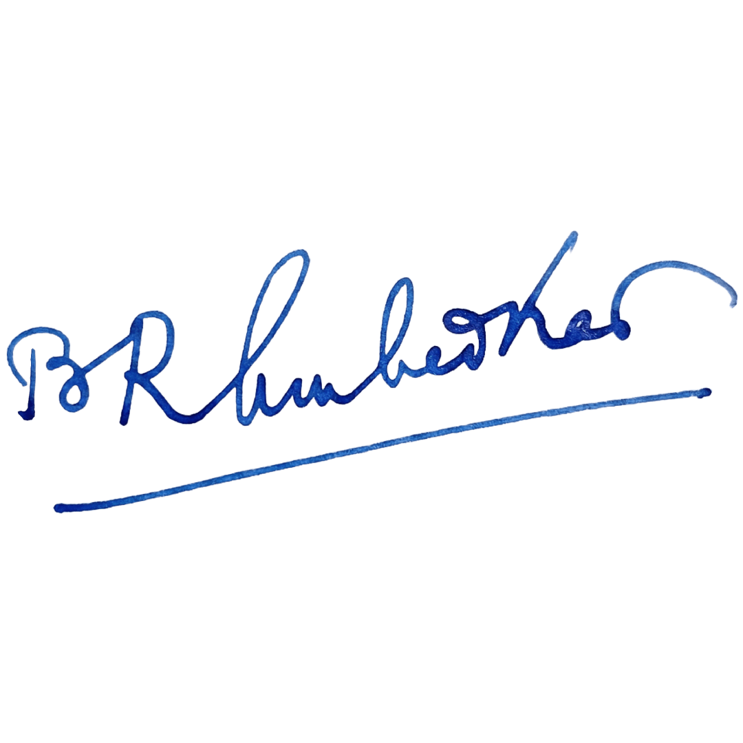 Br Ambedkar Signature PNG- Indian jurist HD transparent background sign free download png