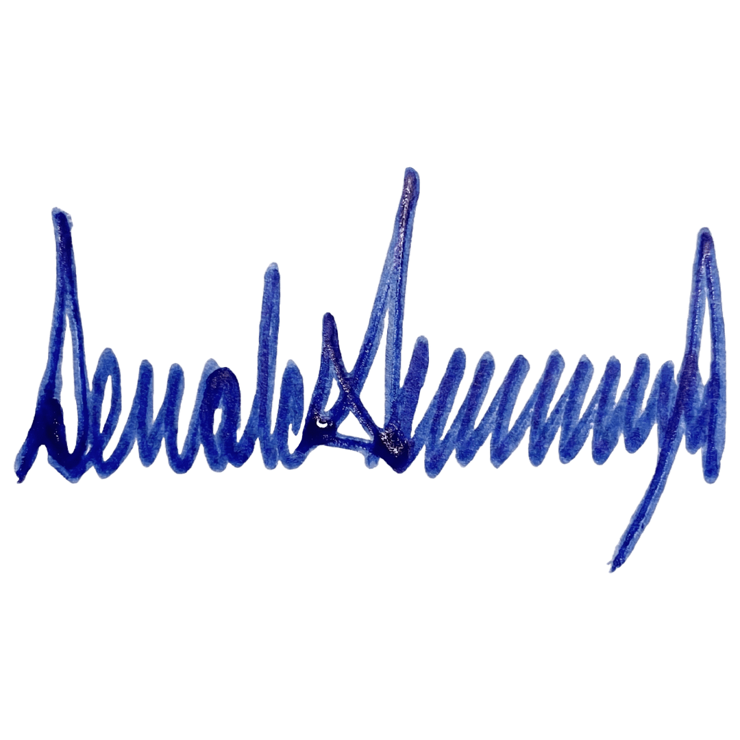 Donald Trump Signature PNG- American president sign HD transparent background png free download