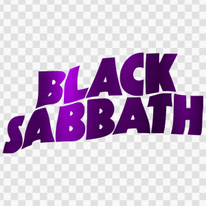 Black Sabbath Logo- English heavy metal band HD transparent background png free download