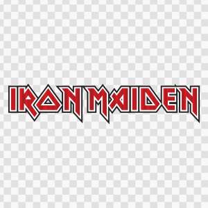 iron maiden logo- red HD transparent background png free download
