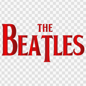 The Beatles Logo- Red gradient rock band HD transparent background free download