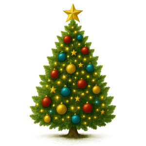 Christmas Tree PNG- HD decorated tree transparent background png free download