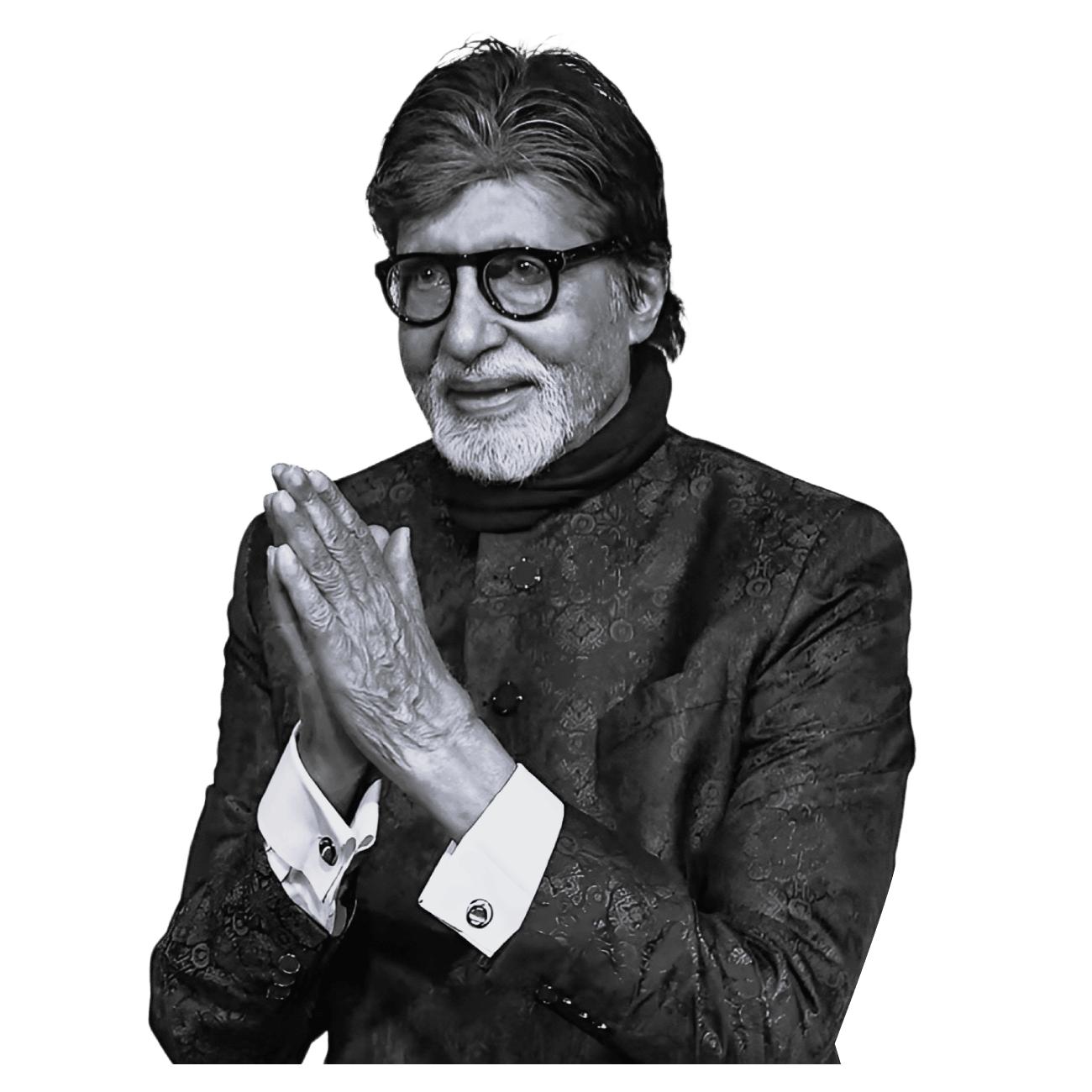 Amitabh Srivastava PNG- HD transparent background black white free download