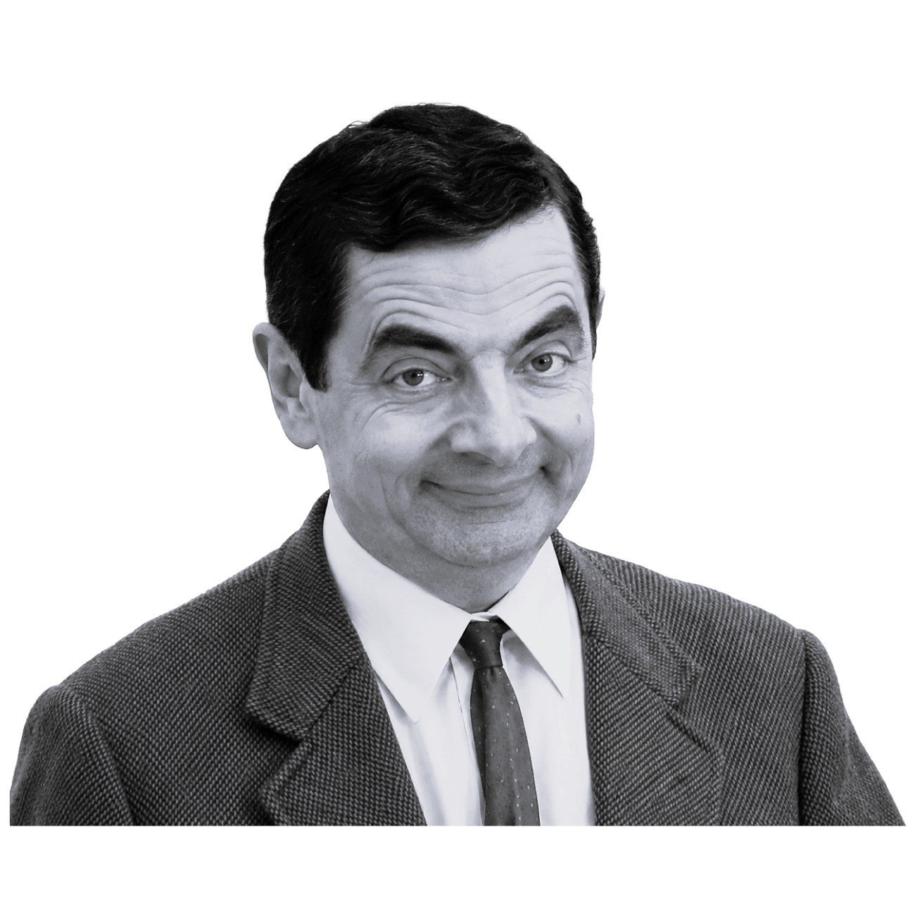 MR Bean PNG- HD transparent background black white image free download